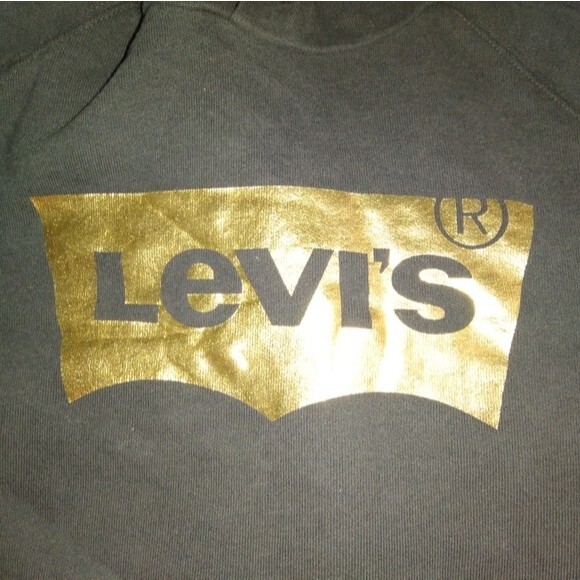 Levi's Medium Black Hooded Sweatshirt NWT - Picture 5 of 8